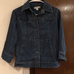 Coldwater Creek Denim Jacket Size P4. 3/4 Sleeves.